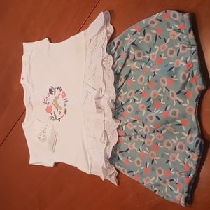 Mac & Moon adorable summer outfit with lovely eyelet trim NWT size 12 months